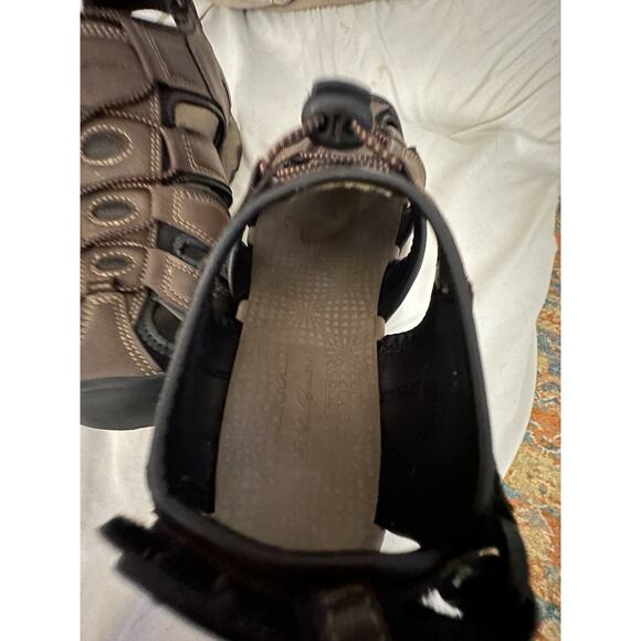 Eddie Bauer Meridian Brown Hiking Fisherman Sandals Shoes Mens Size 10 M